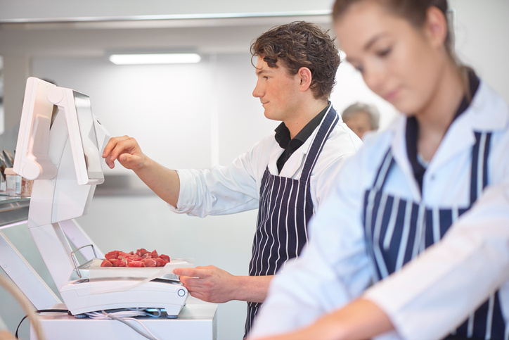 weighing stewing steak